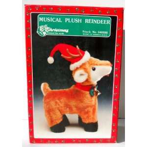    Musical Retired Animated Plush Reindeer Red Nosed Toys & Games