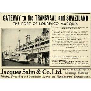   Maputo Ship Shipping Fleet Cruise   Original Print Ad Home & Garden