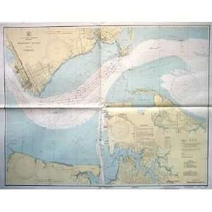  Virginia  Hampton Roads, with anchorage chart
