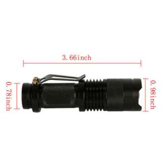 300 LM Lumens Zoomable CREE Q5 LED Flashlight Torch  