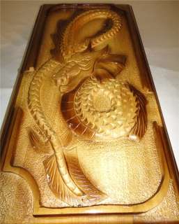 NEW Carved Russian handmade wooden BACKGAMMON work DRAGON. Size19.7 