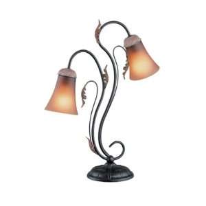  Wilford Iron Base Two Light Table Lamp