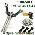 Slingshot+95 ammo+Rubber Band Semi automatic Reload Catapult ammo 