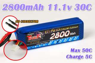 2800mAh 11.1V 30C Max 50C Lipo battery for Turnigy airplane Free 
