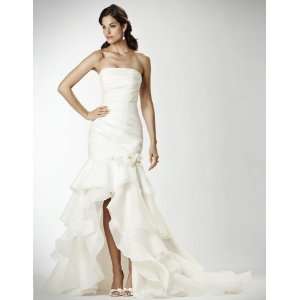 Strapless Gown with Detachable Tiered Skirt with Side Front Split 