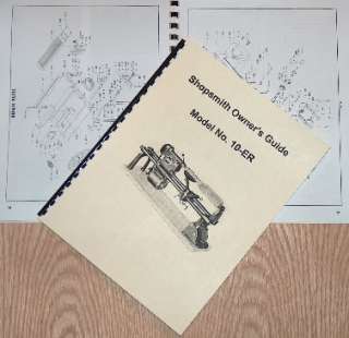 SHOPSMITH 10 ER Lathe Instruction & Parts Manual  