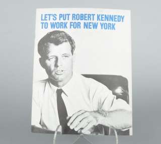 2pc LOT ROBERT Bobby KENNEDY Auth Campaign Handouts  