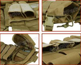 1000D Eagle Tactical Molle RRV Scout pouches Vest   Tan  