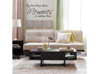 MAKING MEMORIES Home Bedroom Vinyl Wall Decal Words Lettering Quote 24 