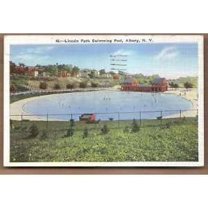  Postcard Card Lincoln Park Swimming Pool Albany New York 