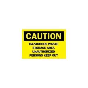 BRADY 40843 Sign,10X14,Caution Hazardous Waste  Industrial 