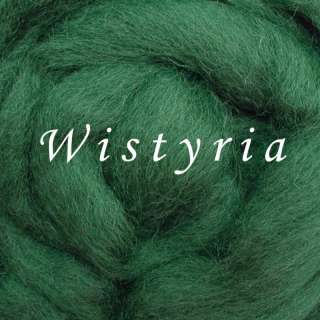 100% WOOL ROVING   WISTYRIA   MOSS    1 OUNCE  FELTING  