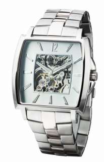 Kenneth Cole Mens KC3770 Skeleton AUTOMATIC Sharp White Dial Watch 