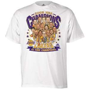 Los Angeles Lakers Adidas 2009 NBA Champions Parade T shirt  