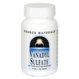 Source Naturals Vanadyl Sulfate 10mg, 100 Tablets Health 
