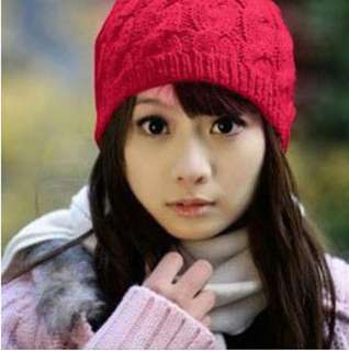 New 7 Colors Women Warm Winter Beret Braided Baggy Beanie Crochet Hat 