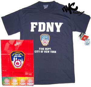   FDNY T SHIRT FIRE DEPT BLUE NEW YORK CITY OFFICIAL LICENSED NYFD TEE