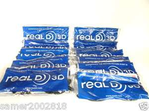   TEN PAIRS + ONE FREE PAIR REAL D 3D GLASSES +**  