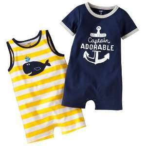  Carters 2 pk. Captain Adorable Rompers   Baby Baby