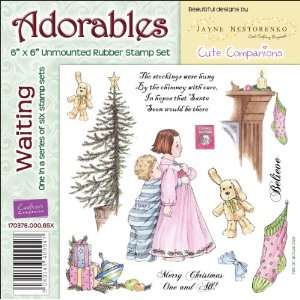  Adorables Collection Stamp Set 6X6 Waiting Arts, Crafts 