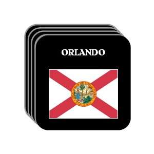 US State Flag   ORLANDO, Florida (FL) Set of 4 Mini Mousepad Coasters