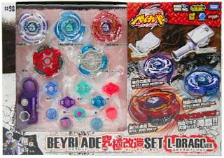   (purple), Bey launcher, 3s launcher grip (white) and instructions
