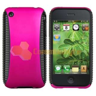   SOFT CASE Pink Hard COVER+Privacy Guard For iPhone 3G 3GS 3th  