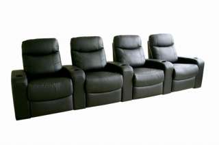 Home Theater Seating Recliner Movie Chairs 4 Seats  