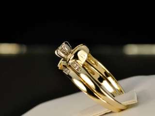 10k Yellow Gold Ladies .4 Ct Real Diamond Wedding Rings  