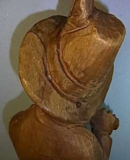 Vintage German Wood Carved Black Forest Boy with Flute #AV2  