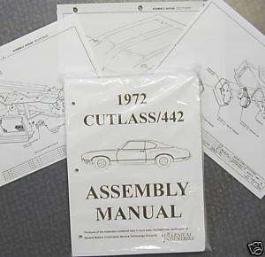 1972 Oldsmobile Cutlass F85 442 W30 assembly manual  