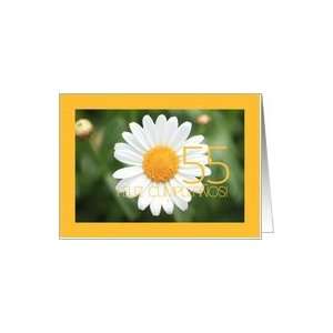  55th Birthday card in Spanish, white daisy Card Health 