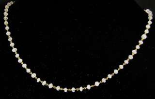 Vermeil 18K Gold over .925 Silver Faceted Rainbow Moonstone Necklace