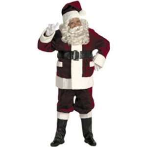   5691 Burgundy Deluxe Santa Suit with Outside Pockets