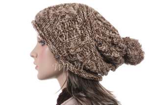 Promo Crochet Knit Beanie Hat Knit Winter Cap be426b  