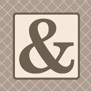  Home Monogram Ampersand Canvas Reproduction