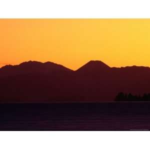  Mt. Ruapehu, Mt. Nguaruhoe and Mt. Tongariro at Sunset 