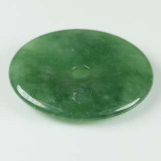 Peaceful Donut Green Pendant Natural A Jade Jadeite  