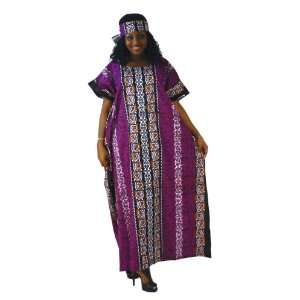  African Paisley Kaftan  Purple 