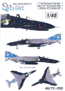 Syhart Decals 1/48 F 4E PHANTOM II Archangel 2005 Greek Air Force 