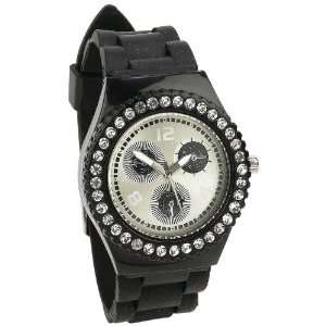 100 Of Best Quality Crystal Studded Blk Face Watch By Navarre&trade 