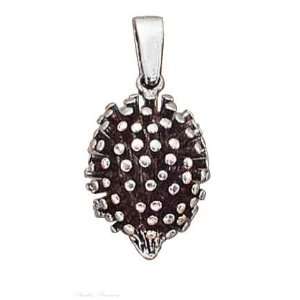   18 Box Chain Necklace With 3D Porcupine Or Hedgehog Pendant Jewelry
