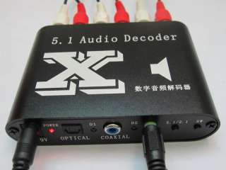 New 5.1 Channel DTS/AC 3 Home Theater Audio Decoder RCA  