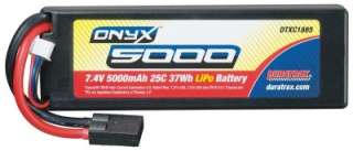 Duratrax DTXC1865 7.4V 2S 5000mAh 25C Hard Case LiPo Battery Traxxas 