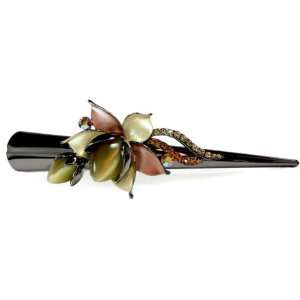    The Laurel Orange Stone Alligator Hair Clip Jewelry Beauty