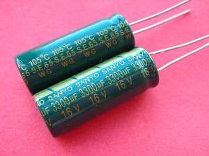 50X SANYO 16V 3300UF Electrolytic Capacitor 10X25mm  