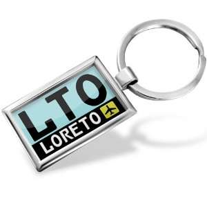 Keychain Airport code LTO / Loreto country Mexico   Hand Made, Key 