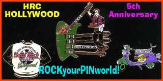 Hard Rock Cafe HOLLYWOOD 5th Anniversary 3 PIN Box Set  