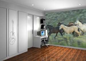 Wild horses Wall Mural 12wide by 9high  