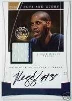 2003 04 Flair REGGIE MILLER Cuts and Glory Auto Pinstripe Jersey Patch 